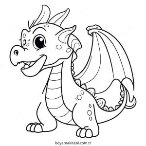 Ejderha boyama sayfası – eğitici aktivite, yaratıcılık