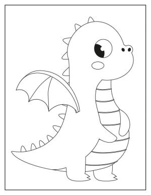 Ejderha boyama sayfası, Dragon coloring page, En Şirin Bebek Ejderha, 