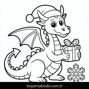 Ejderha boyama sayfası – boyama çalışması, yaratıcılığı geliştirir