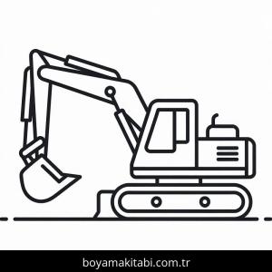 Ekskavatör boyama sayfası – yaratıcılığı geliştirir, keyifli zaman