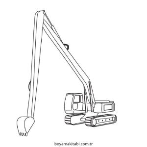 Ekskavatör boyama sayfası – eğitici aktivite, yaratıcılık