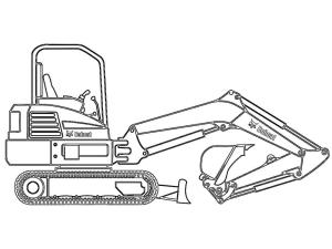 Ekskavatör boyama sayfası,  coloring page, Bobcat Ekskavatör, 