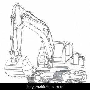 Ekskavatör boyama sayfası – yaratıcılık, eğlenceli etkinlik