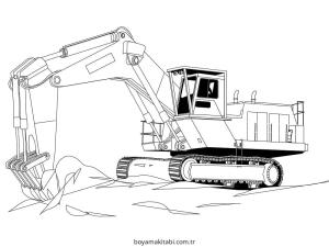 Ekskavatör boyama sayfası – keyifli zaman, renkli çizimler
