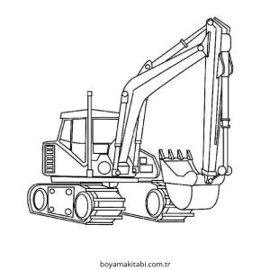 Ekskavatör boyama sayfası – keyifli zaman, renkli çizimler