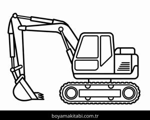 Ekskavatör boyama sayfası – okul öncesi, evde etkinlik
