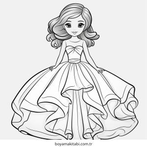 Elbise boyama sayfası – boyama etkinliği, çocuk aktivitesi