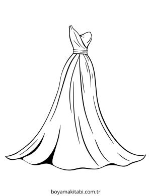 Elbise boyama sayfası – renkli çizimler, okul öncesi