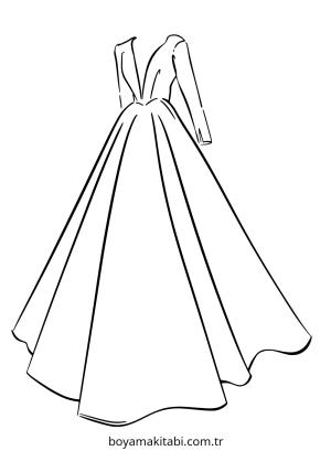 Elbise boyama sayfası – evde etkinlik, ücretsiz yazdır