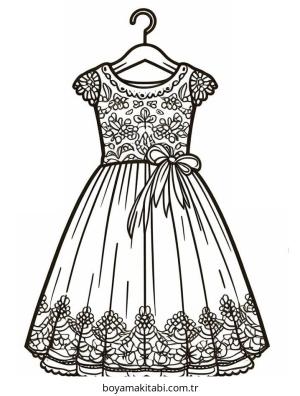 Elbise boyama sayfası – keyifli zaman, renkli çizimler