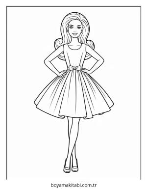 Elbise boyama sayfası – sanatsal çalışma, çocuklar için