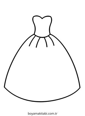 Elbise boyama sayfası – renkli çizimler, okul öncesi