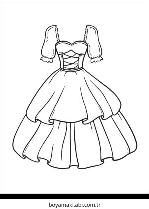 Elbise boyama sayfası – ücretsiz yazdır, boyama etkinliği