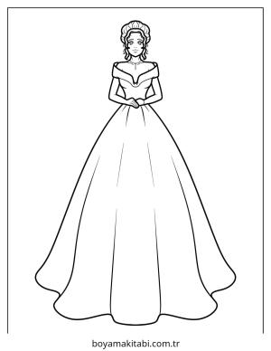 Elbise boyama sayfası – boyama çalışması, yaratıcılığı geliştirir