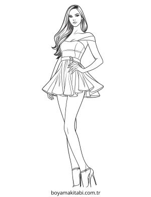 Elbise boyama sayfası – evde etkinlik, ücretsiz yazdır