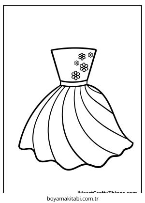 Elbise boyama sayfası – yaratıcılık, eğlenceli etkinlik