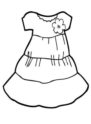 Elbise boyama sayfası,  coloring page, Hafif Elbise, 