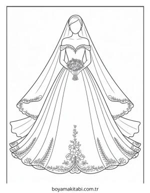 Elbise boyama sayfası – boyama çalışması, yaratıcılığı geliştirir