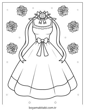 Elbise boyama sayfası – yaratıcılığı geliştirir, keyifli zaman