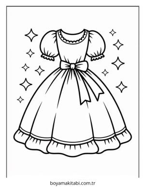 Elbise boyama sayfası – yaratıcılığı geliştirir, keyifli zaman