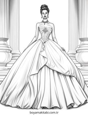 Elbise boyama sayfası – kolay boyama, eğitici aktivite