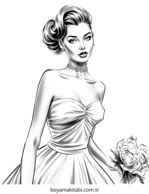 Elbise boyama sayfası – çocuklar için, çizgi film temalı