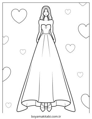 Elbise boyama sayfası – el becerilerini geliştirir, boyama çalışması