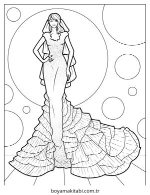 Elbise boyama sayfası – evde etkinlik, ücretsiz yazdır