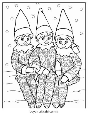 Elf boyama sayfası – boyama çalışması, yaratıcılığı geliştirir
