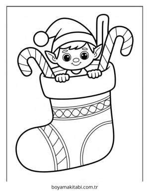 Elf boyama sayfası – eğitici aktivite, yaratıcılık