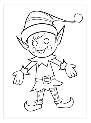 Elf boyama sayfası,  coloring page, Normal Elf, 