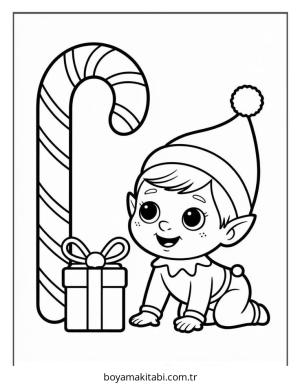 Elf boyama sayfası – ücretsiz yazdır, boyama etkinliği