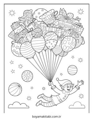 Elf boyama sayfası – okul öncesi, evde etkinlik