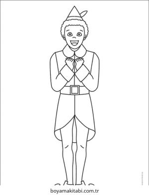 Elf boyama sayfası – sevimli karakter, sanatsal çalışma