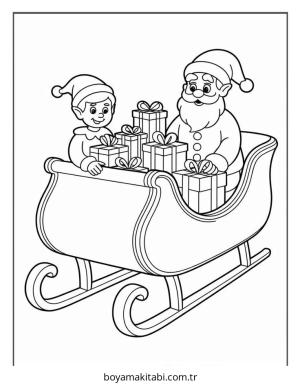 Elf boyama sayfası – çocuk aktivitesi, PDF indir