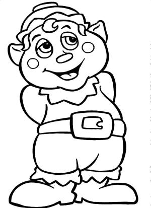 Elf boyama sayfası,  coloring page, Şişman Elf, 