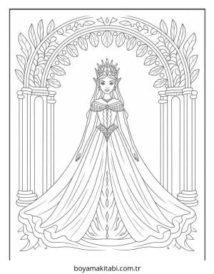 Elf boyama sayfası – eğitici aktivite, yaratıcılık