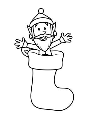 Elf boyama sayfası,  coloring page, Elf Şokta, 