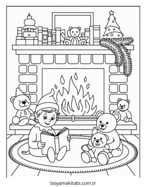 Elf boyama sayfası – kolay boyama, eğitici aktivite
