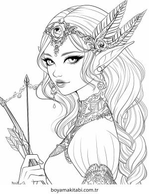 Elf boyama sayfası – ücretsiz yazdır, boyama etkinliği