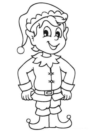 Elf boyama sayfası,  coloring page, Eğlenceli Elf, 