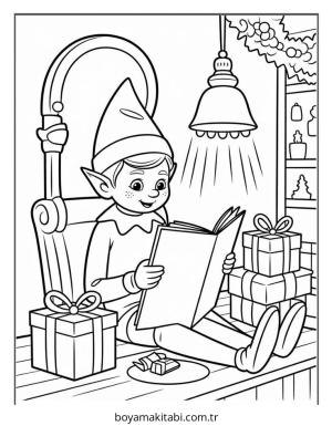 Elf boyama sayfası – yaratıcılık, eğlenceli etkinlik