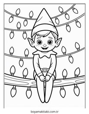 Elf boyama sayfası – yaratıcılık, eğlenceli etkinlik