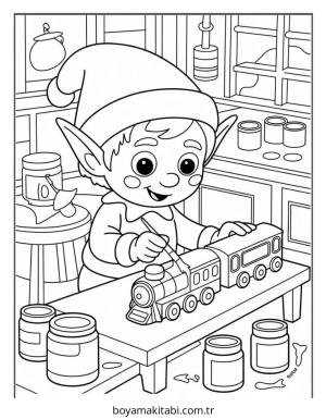 Elf boyama sayfası – ücretsiz yazdır, boyama etkinliği