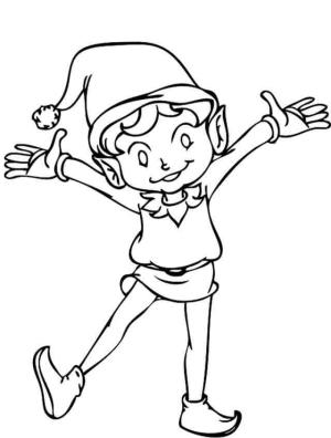 Elf boyama sayfası,  coloring page, Güzel Elf, 