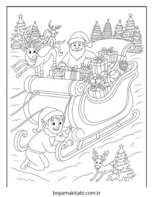 Elf boyama sayfası – eğlenceli etkinlik, el becerilerini geliştirir