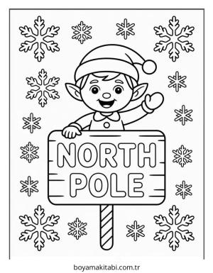 Elf boyama sayfası – renkli çizimler, okul öncesi