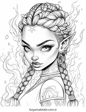 Elf boyama sayfası – eğlenceli etkinlik, el becerilerini geliştirir