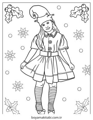 Elf boyama sayfası – eğitici aktivite, yaratıcılık