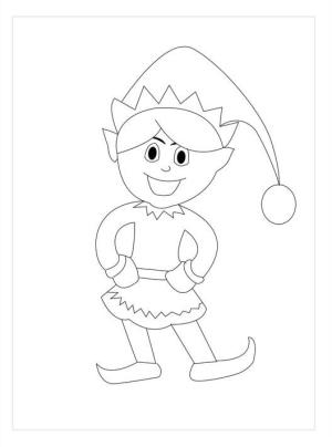 Elf boyama sayfası,  coloring page, Eğlenceli Kız Elf, 